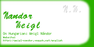 nandor weigl business card