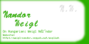 nandor weigl business card